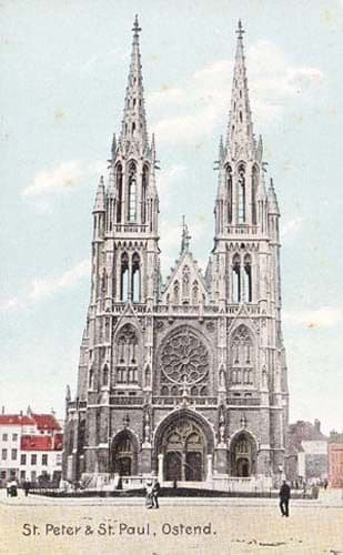 St Peter & And St Paul Church Ostend Belgium Postcard