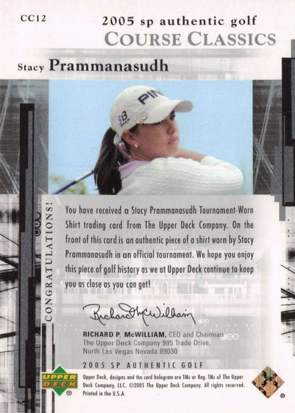 Stacy Prammanasudh Course Classics 2005 Golf SP Upper Deck Worn Shirt Card