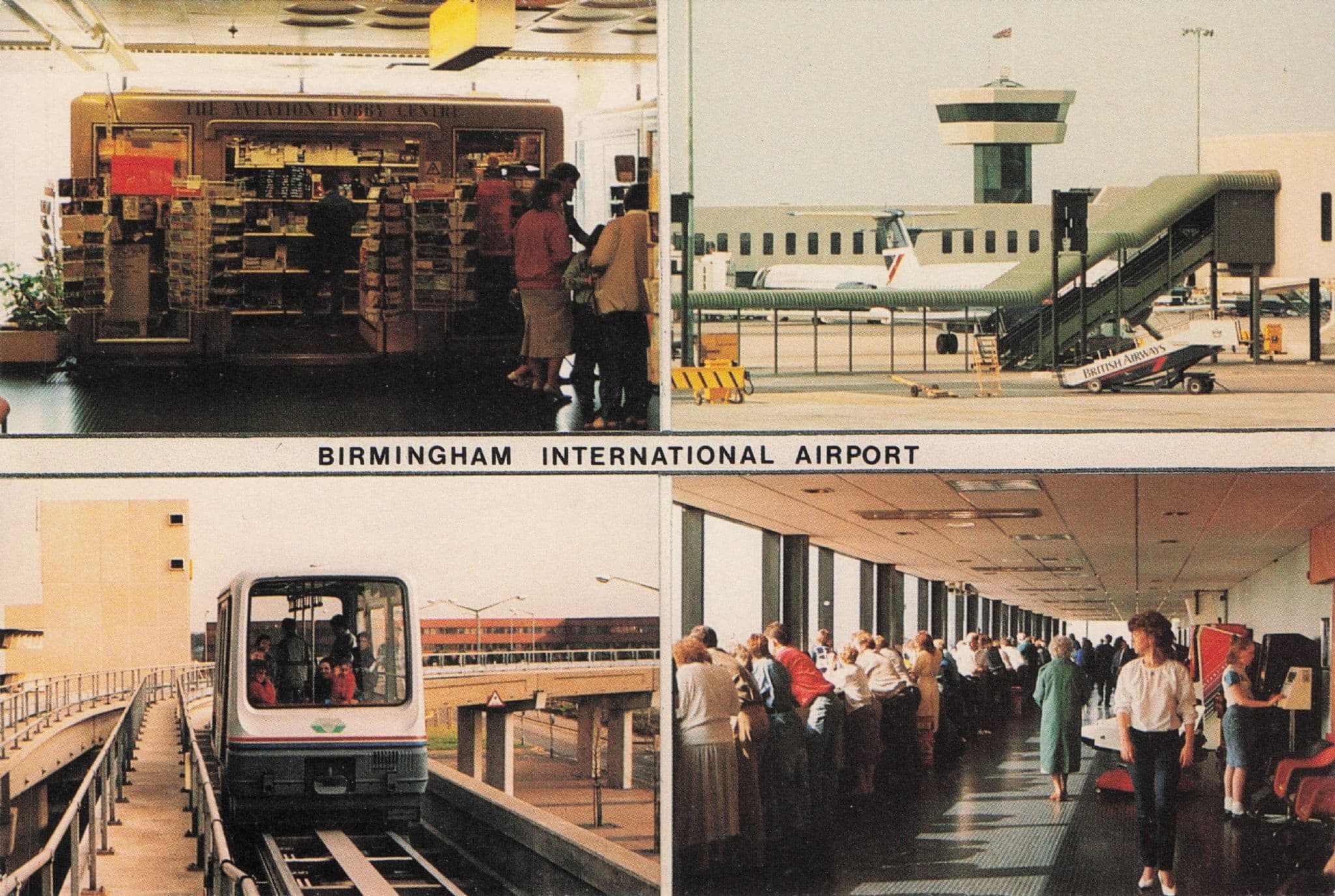 Staff Aprons & Hobby Centre at Birmingham Airport Hobby Centre 1980s Postcard