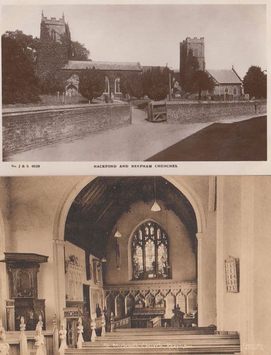 Stalham Ingham Church Antique Postcard & Message