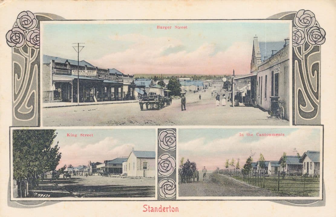 Standerton Military Cantonments Burger & King St South Africa Old Postcard