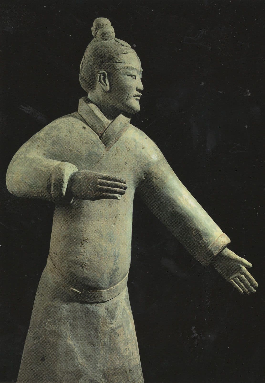Standing Archer China Chinese Qin Dynasty Old Terracotta Statue Postcard