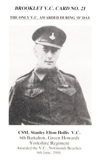 Stanley Hollis Green Howards Yorkshire Regiment WW2 Victoria Cross Postcard