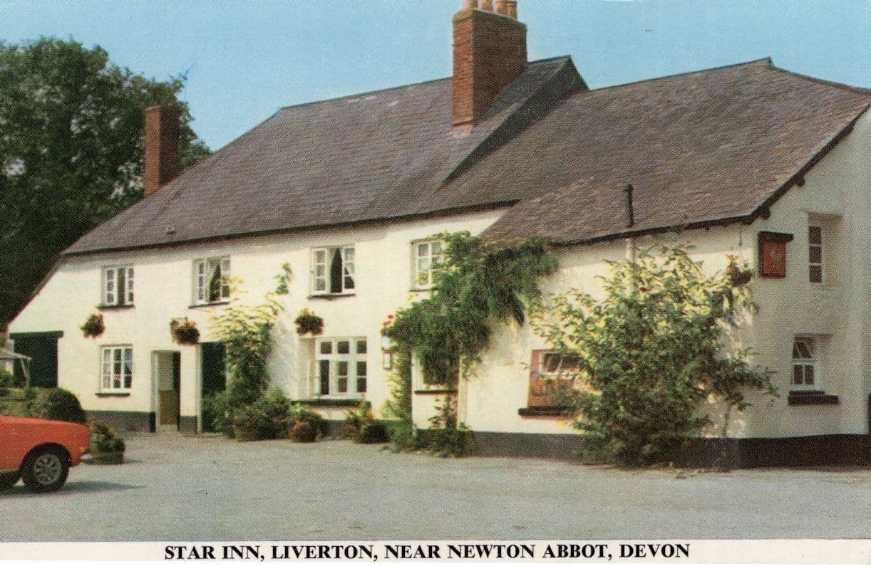 Star Inn Pub Farmhouse Liverton Devon Newton Abbot Postcard