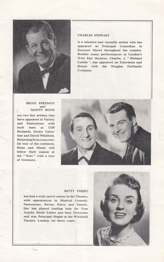 Starlight Rendezvous Lowestoft 1950s Musical Suffolk Show Theatre Programme