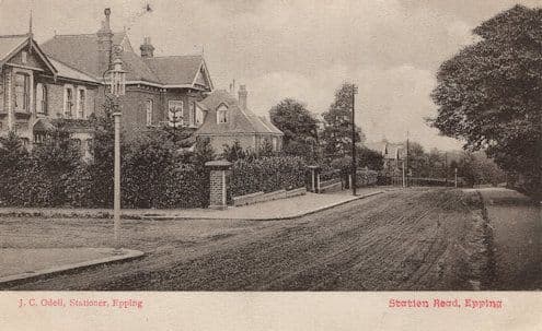 Station Road Epping Antique Postcard