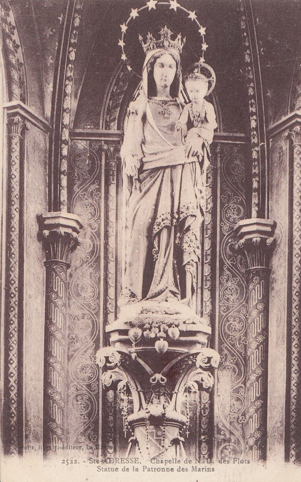 Ste Addresse Eglise Chapelle Des Flots Marine Patronnne French Religious Postcard