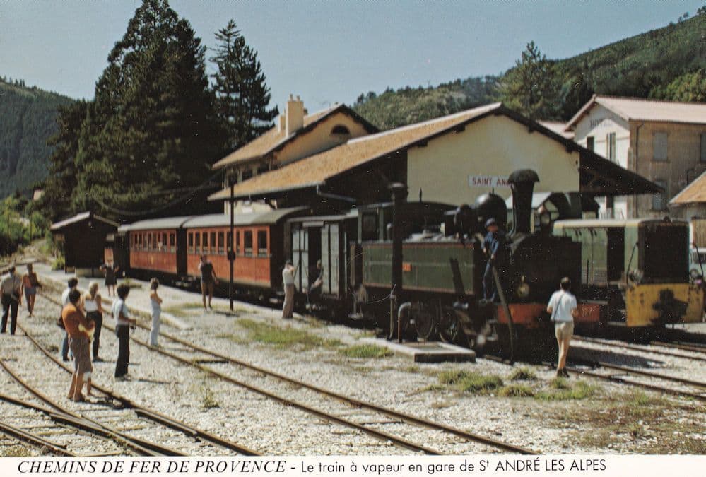 Steam Train St Andre Les Alpes Railway Station Cote D'Azur French Postcard