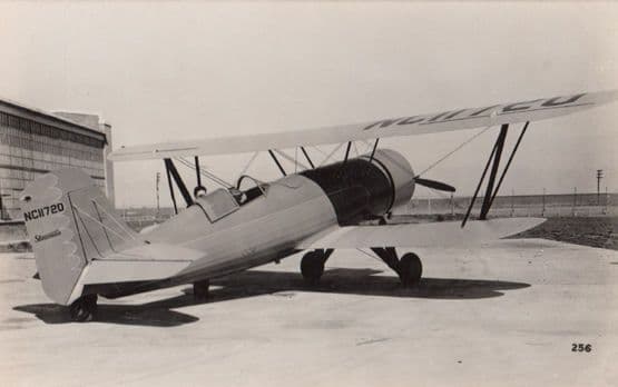 Stearman 80 WW2 Plane Military Liverpool War 17 Real Photo Aircraft Postcard