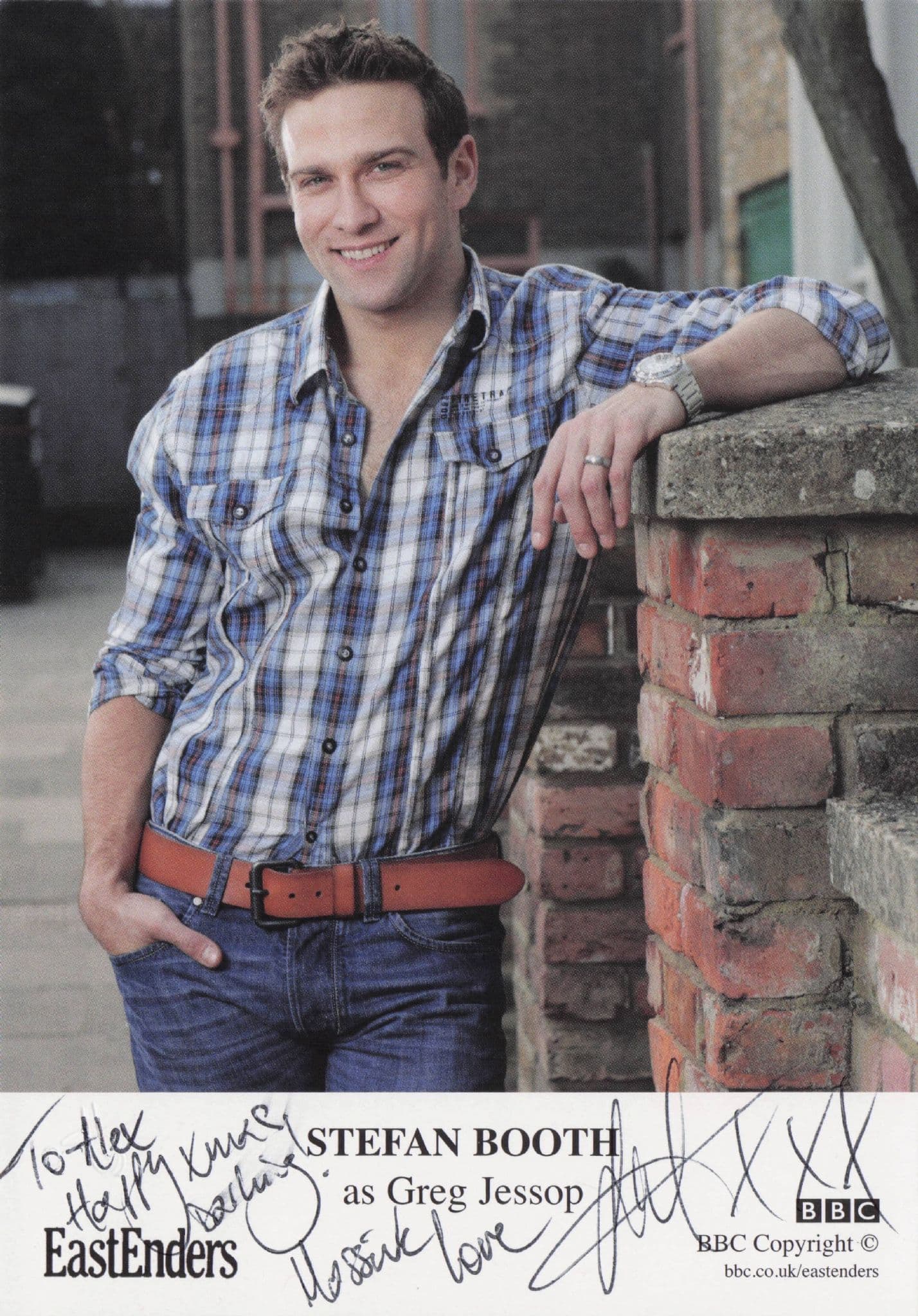 Stefan Booth as Greg Jessop Eastenders Hand Signed Cast Card Photo (1)