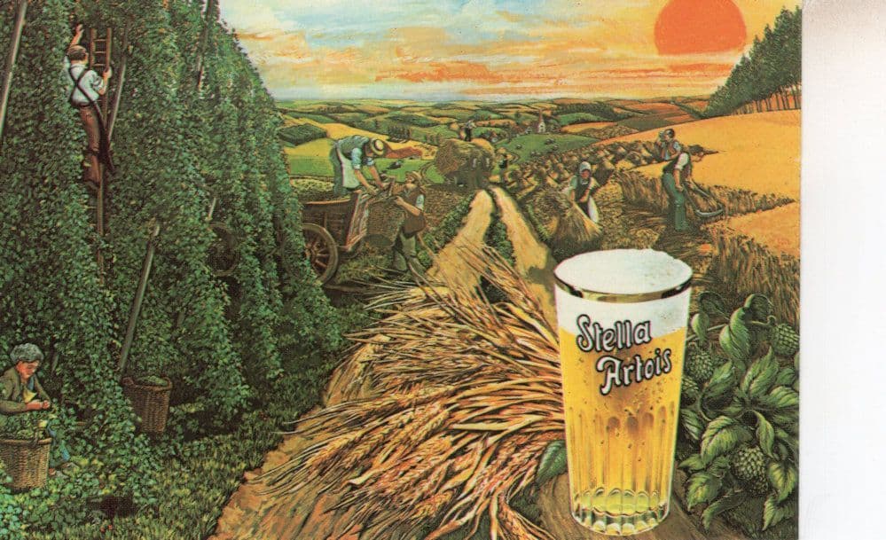 Stella Artois 1970s Advertising French Farm Farming Advert Postcard
