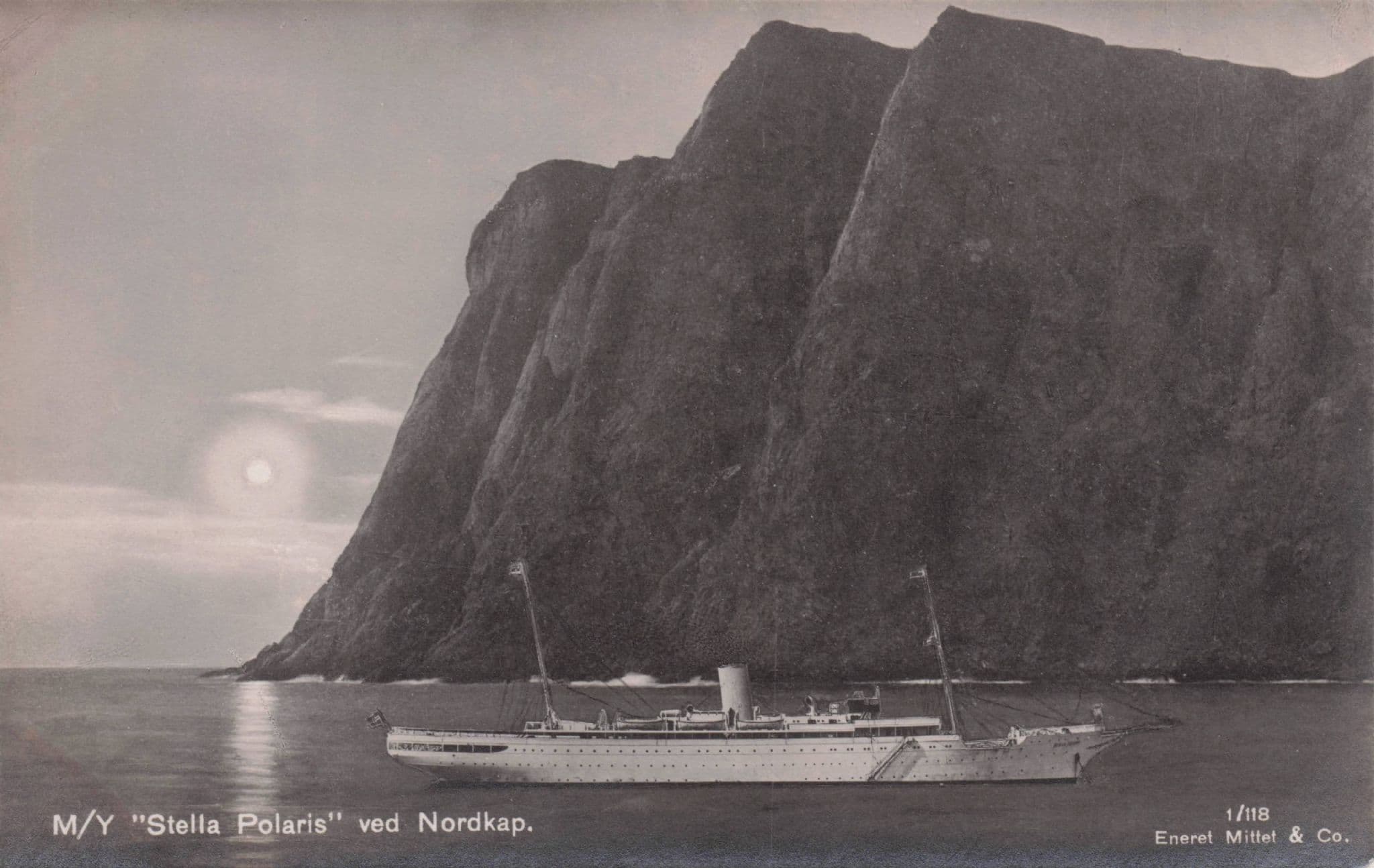 Stellla Polaris Ferry Ship Nordkap Norway Old Postcard