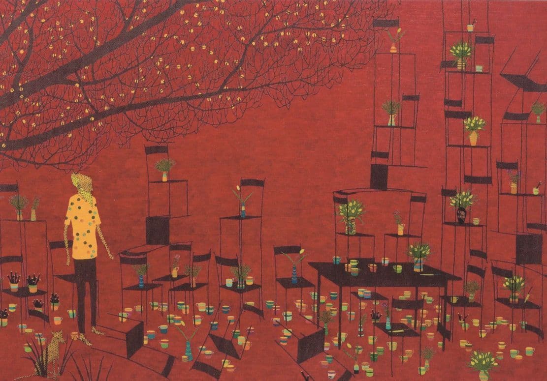 Stephen Chambers Multistack 2008 Oil Painting On Linen Postcard
