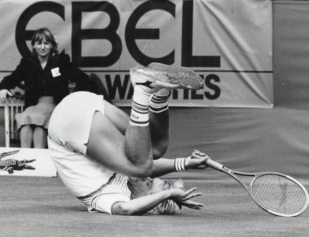 Stephen Shaw Tennis Davis Cup GB vs Yugoslavia 1984 Press Photo