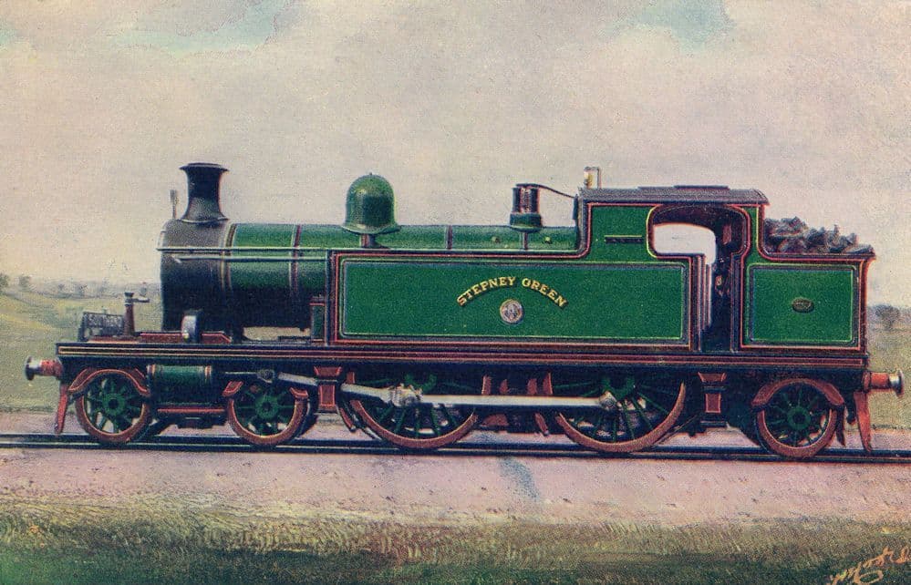 Stepney Green No 53 Old Train Railway Vintage Postcard