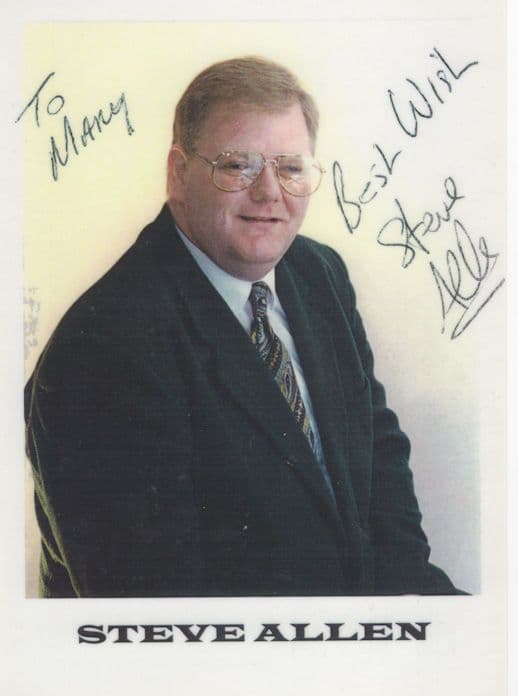 Steve Allen The Tonight Show Hand Signed Photo
