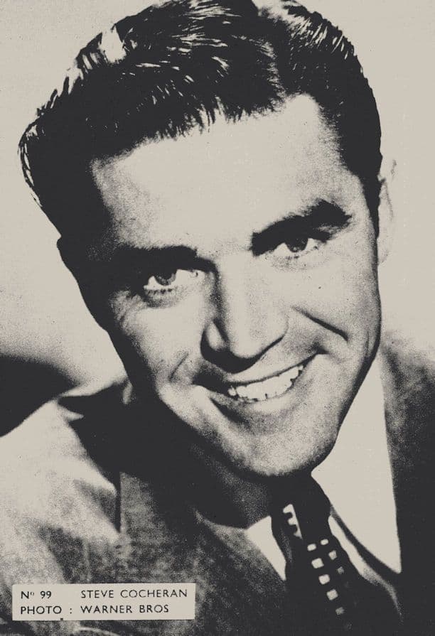 Steve Cocheran Belgium 1950s Postcard Size Film Actor Card
