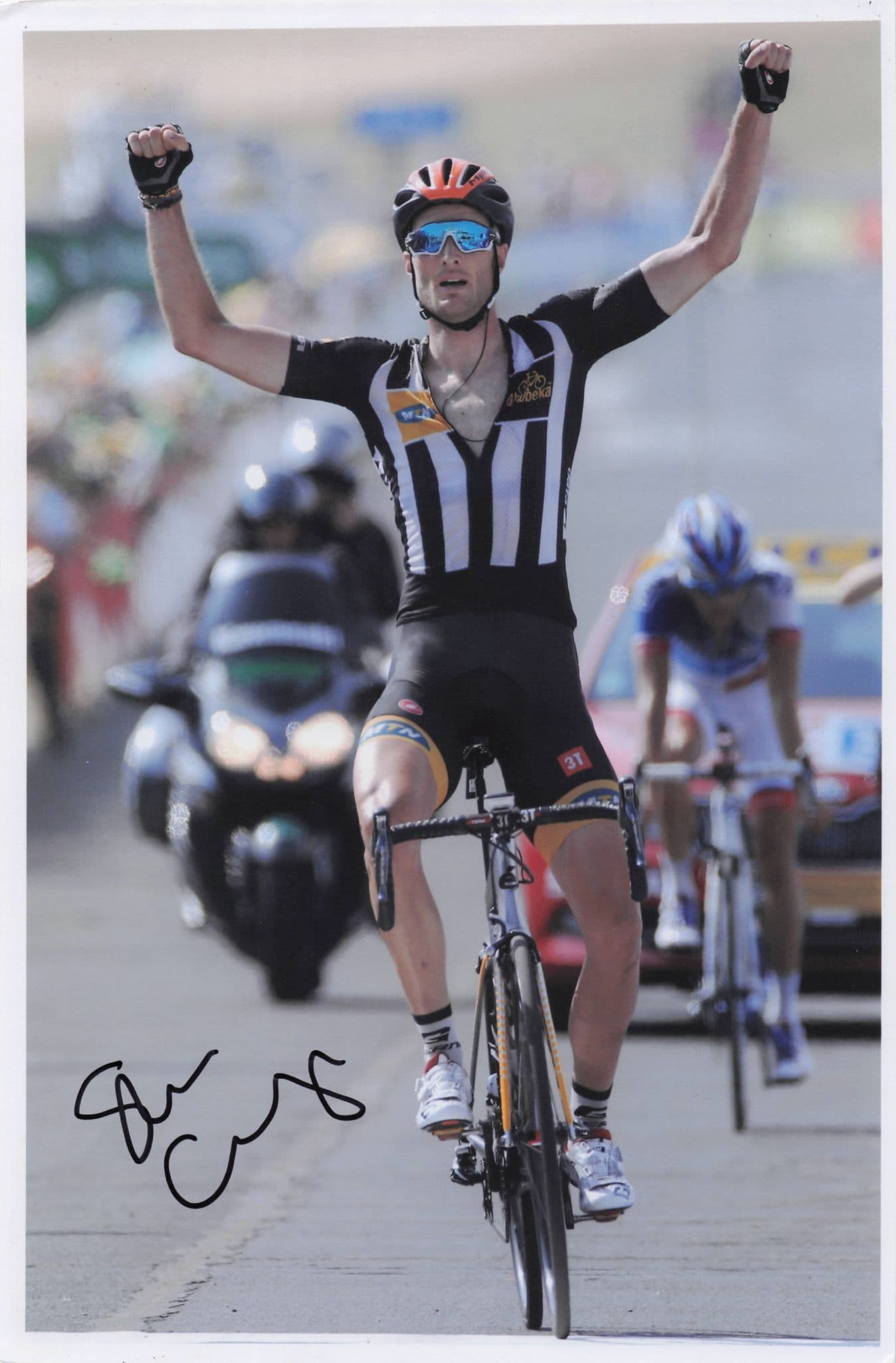 Steve Cummings GB Cycling Cyclist 2015 Tour De France 12x8 Hand Signed Photo