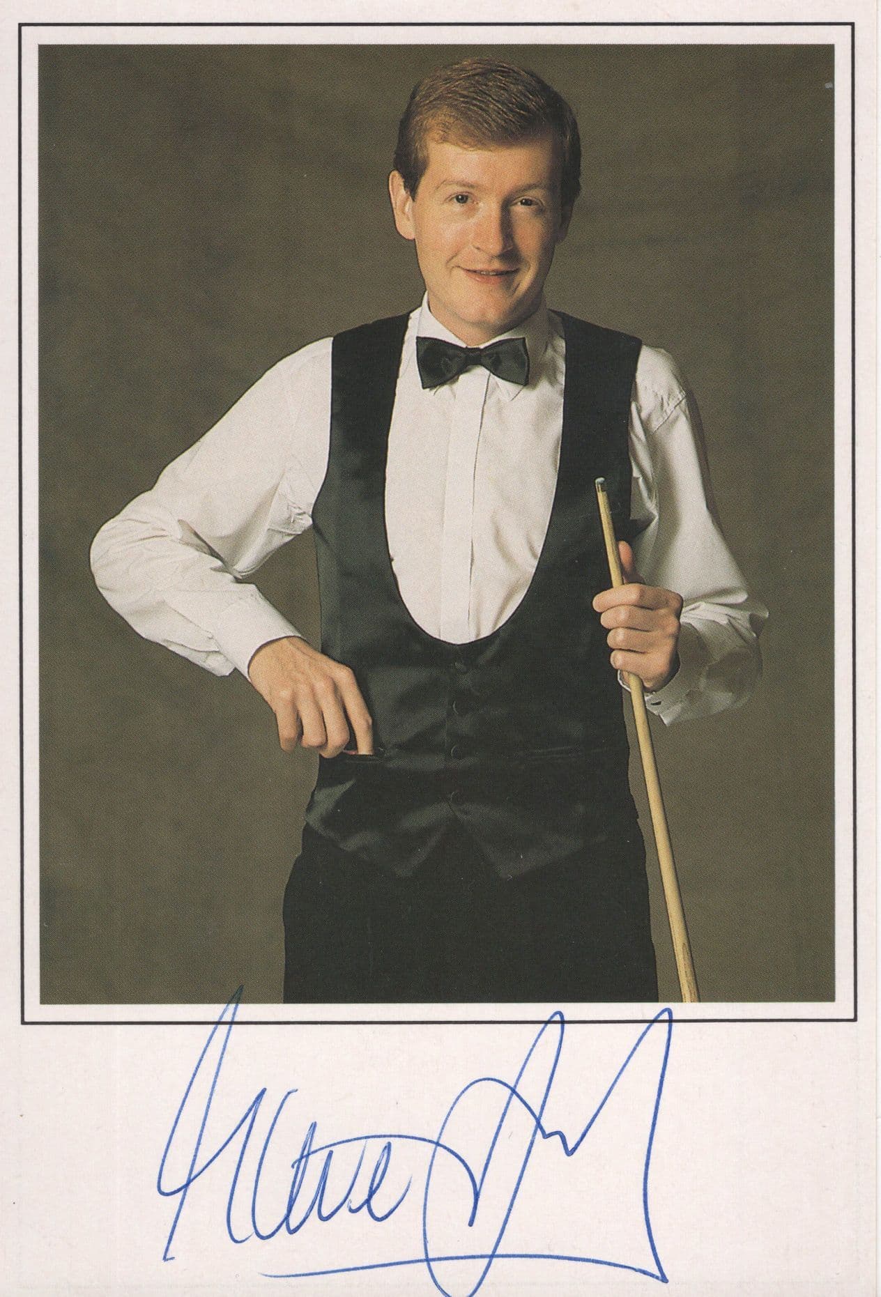 Steve Davis Vintage Snooker Hand Signed Photo