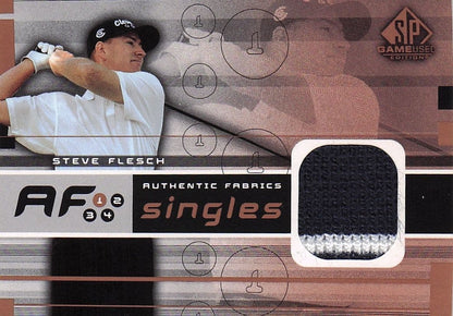 Steve Flesch Authentic Fabrics Singles 2003 Golf Upper Deck Worn Shirt Card