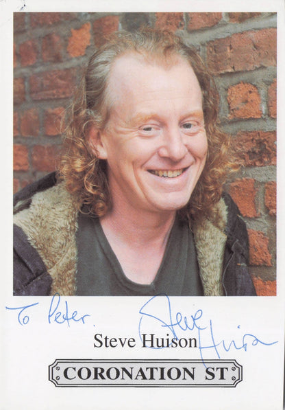 Steve Huison Coronation Street Hand Signed Photo & MORE