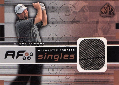 Steve Lowery Authentic Fabrics Singles 2003 Golf Upper Deck Worn Shirt Card