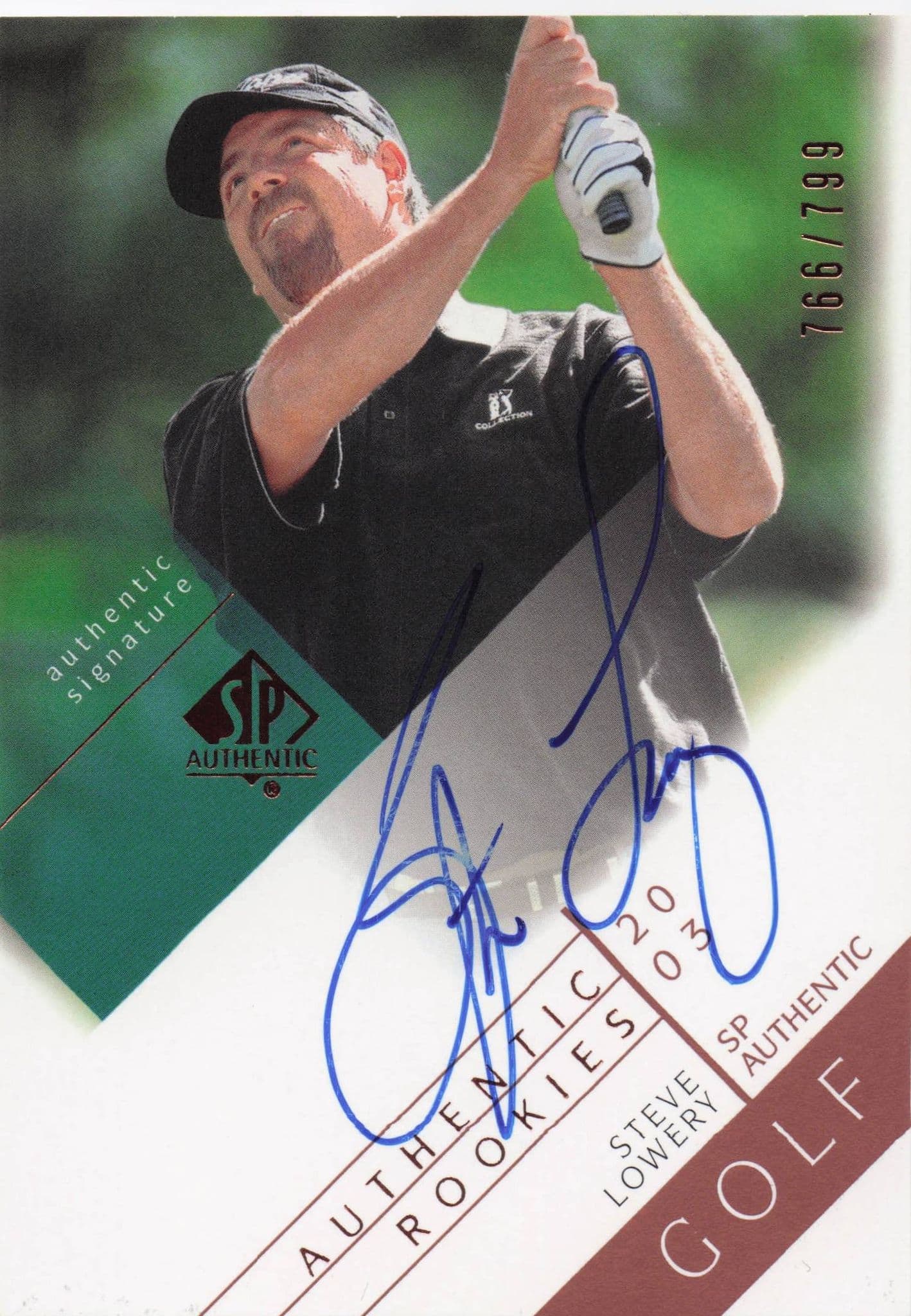 Steve Lowery Authentic Rookies 2003 Golf SP Hand Signed Autograph Card