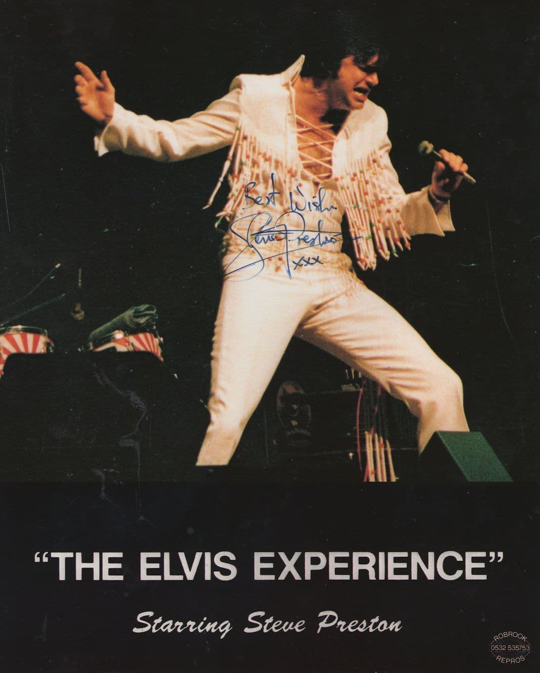 Steve Preston Queen Elizabeth 2nd Elvis Presley Performer Hand Signed Photo
