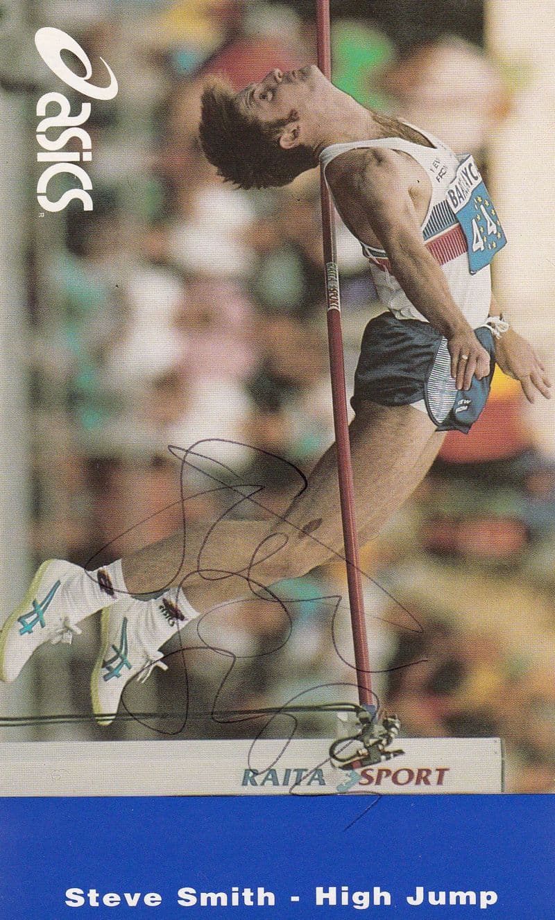 Steve Smith Olympic High Jump Athlete Hand Signed Photo
