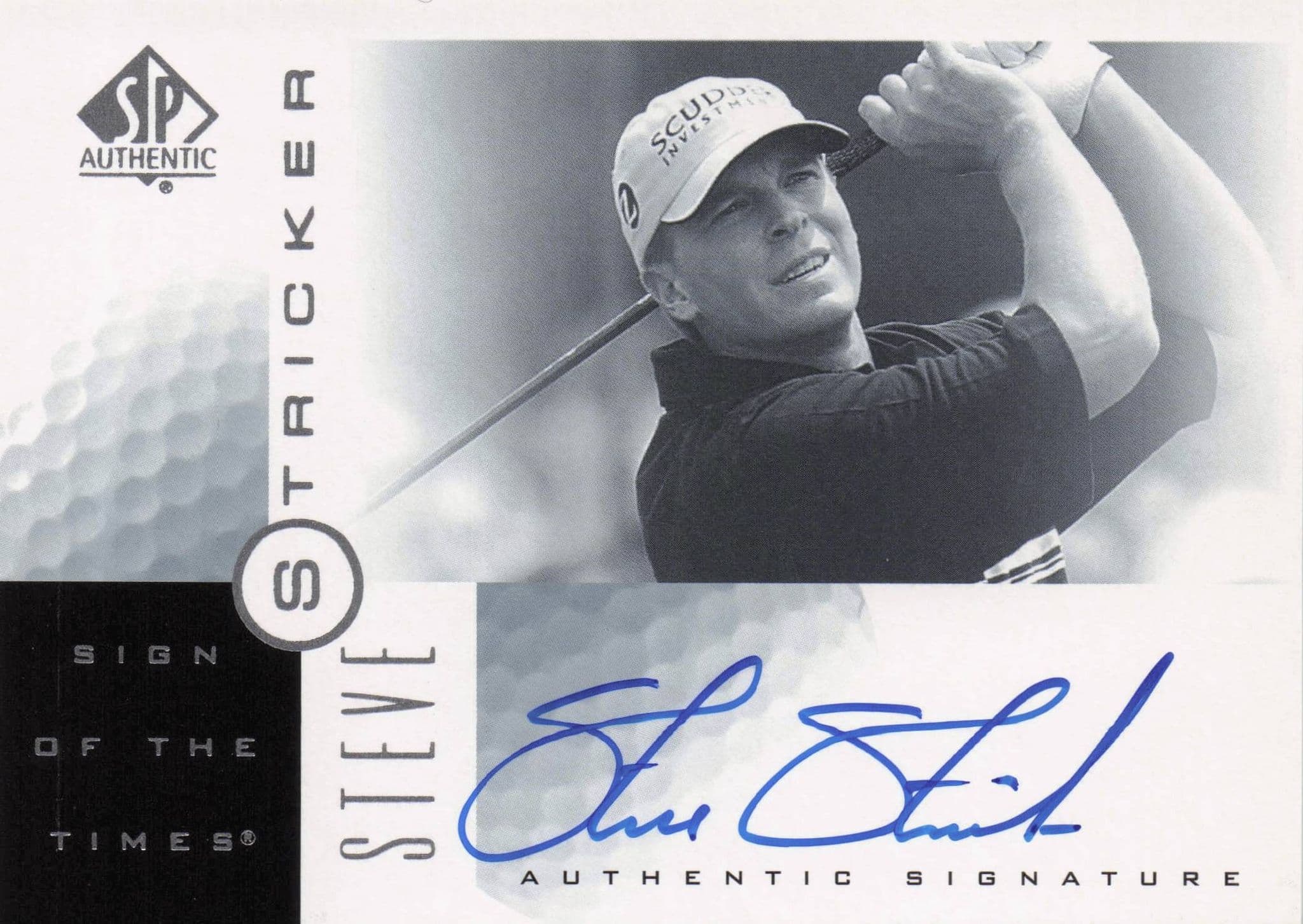 Steve Stricker Sign Of The Times Hand Signed 2001 SP Golf Autograph Card