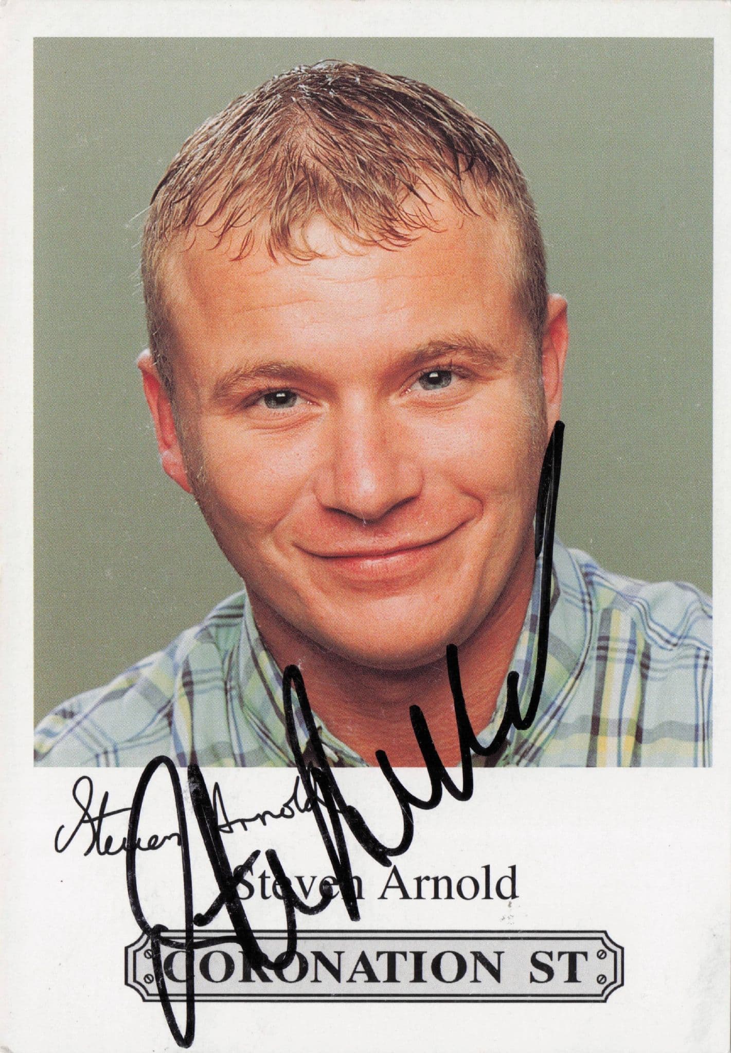 Steven Arnold Coronation Street Hand Signed Cast Photo