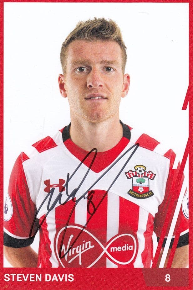 Steven Davis Southampton Football Club Hand Signed Photo