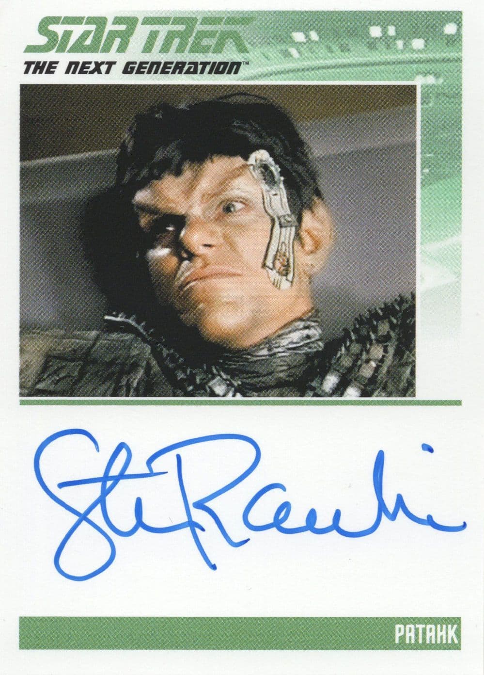 Steven Rankin as Patahk Star Trek Hand Signed Autograph Photo Card