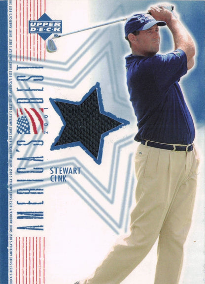 Stewart Cink America's Best 2002 Upper Deck Real Worn Golf Shirt Card