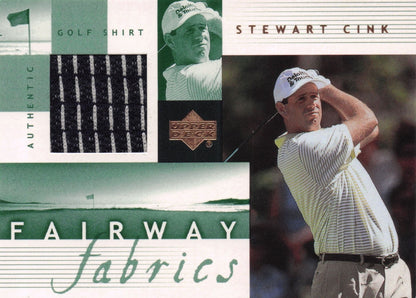 Stewart Cink Fairway Fabrics 2002 Golf Upper Deck Real Shirt Relic Card