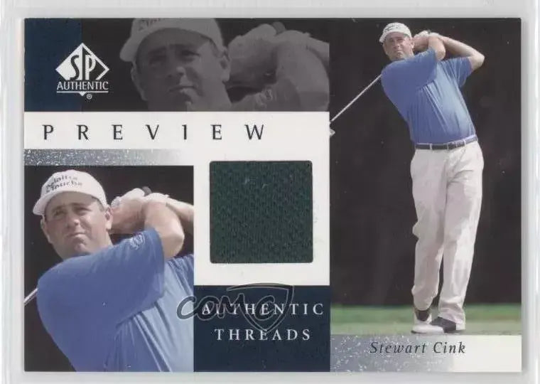 Stewart Cink Upper Deck Worn Shirt Golf Tour Rare Limited Threads Card