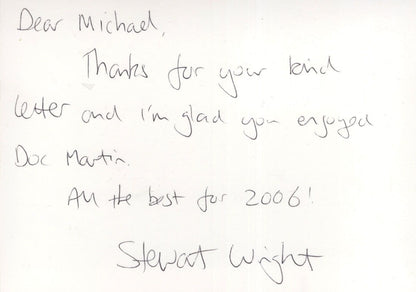 Stewart Wright Smack The Pony Hand Signed Photo & Doc Martin Message