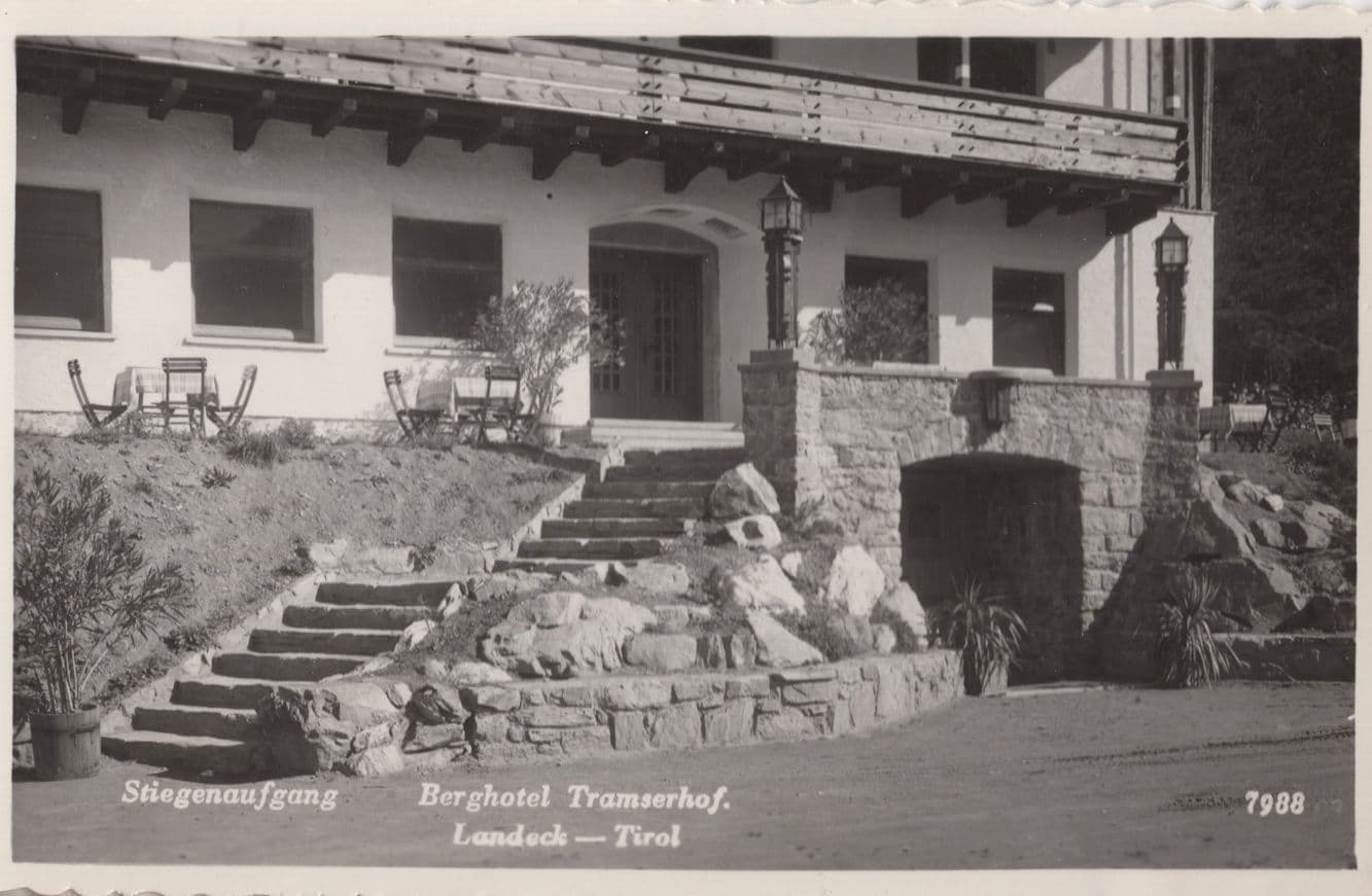 Stiegenaufgang Berghotel Tramserhof Austria Vintage Postcard