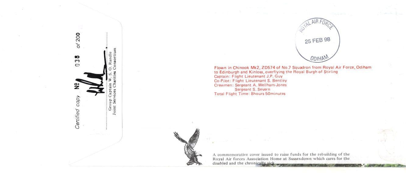 Stirling Scotland 7 RAF Squadron Sussex WW2 Flown FDC