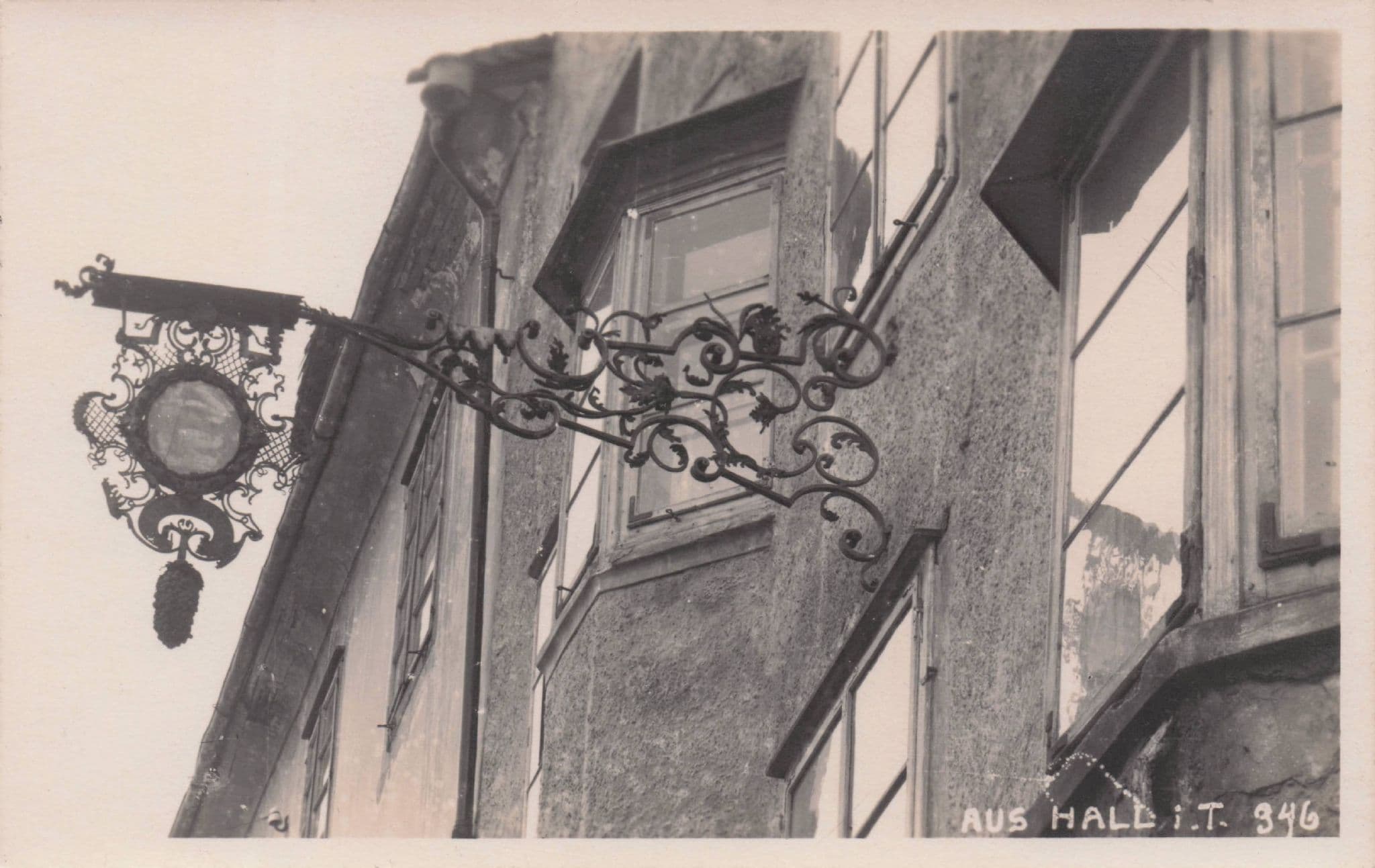 Stockhammer Hall Aus Hanging Sign Tirol Austria Old Postcard