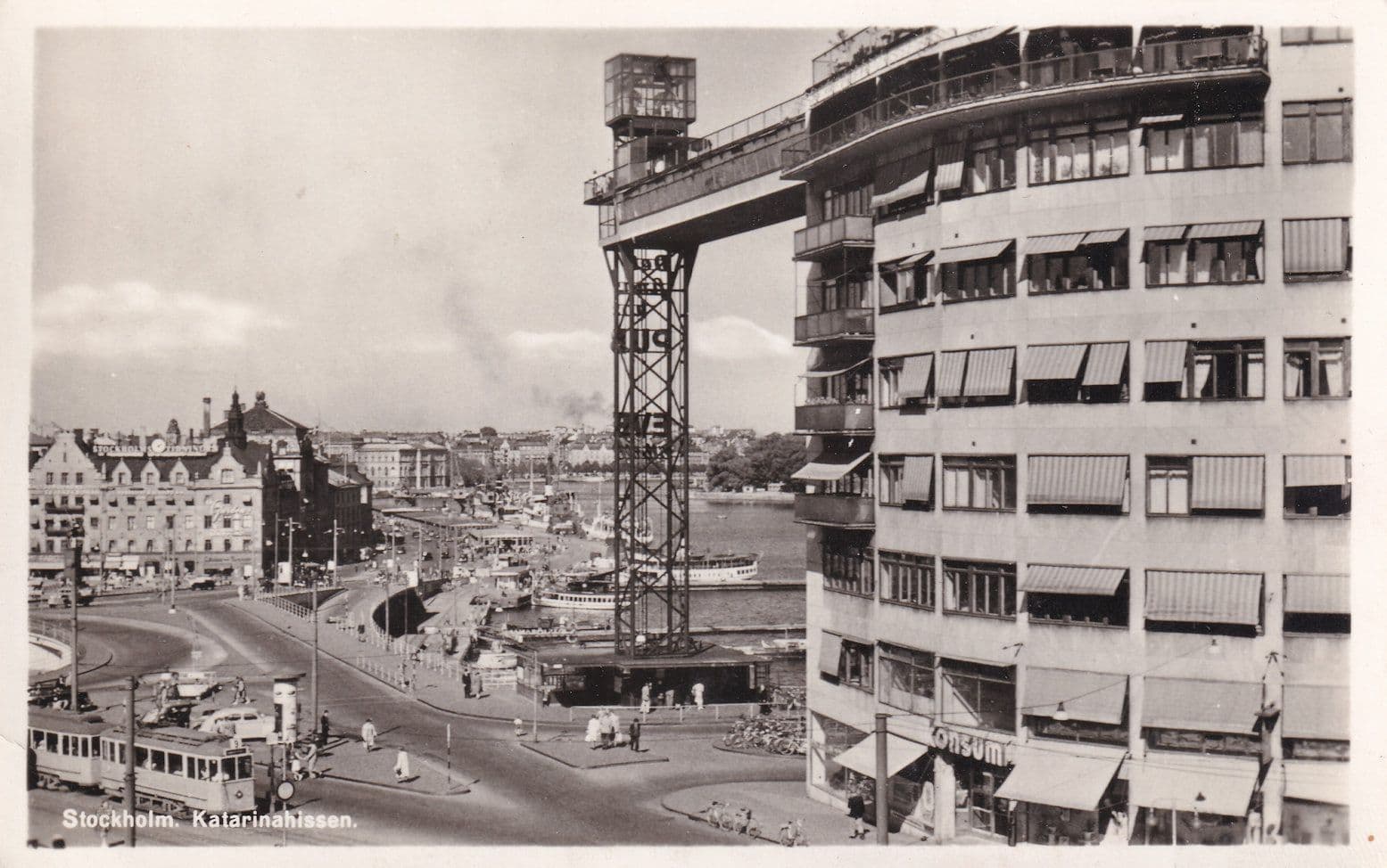 Stockholm Katarinahissen Katarina Elevator Lift Real Photo Postcard