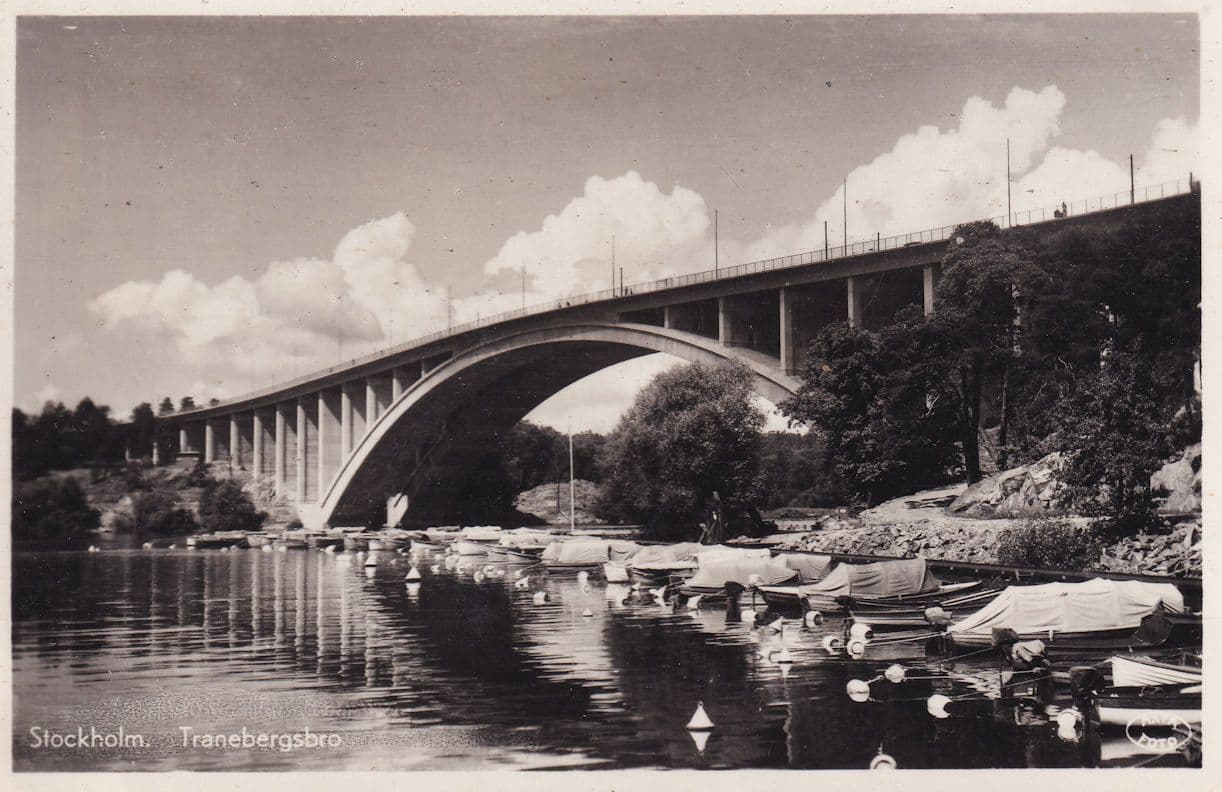 Stockholm Tranebergsbro Real Photo Swedish Postcard