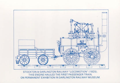 Stockton & Darlington Railway Locomotive Train Rare FDC Postcard