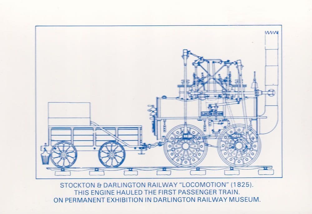 Stockton & Darlington Railway Locomotive Train Rare FDC Postcard