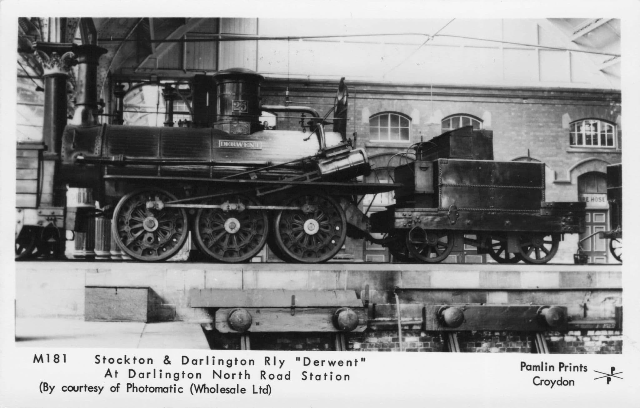 Stockton & Darlington Train Station North Road Pamlin Prints Railway RPC Postcard
