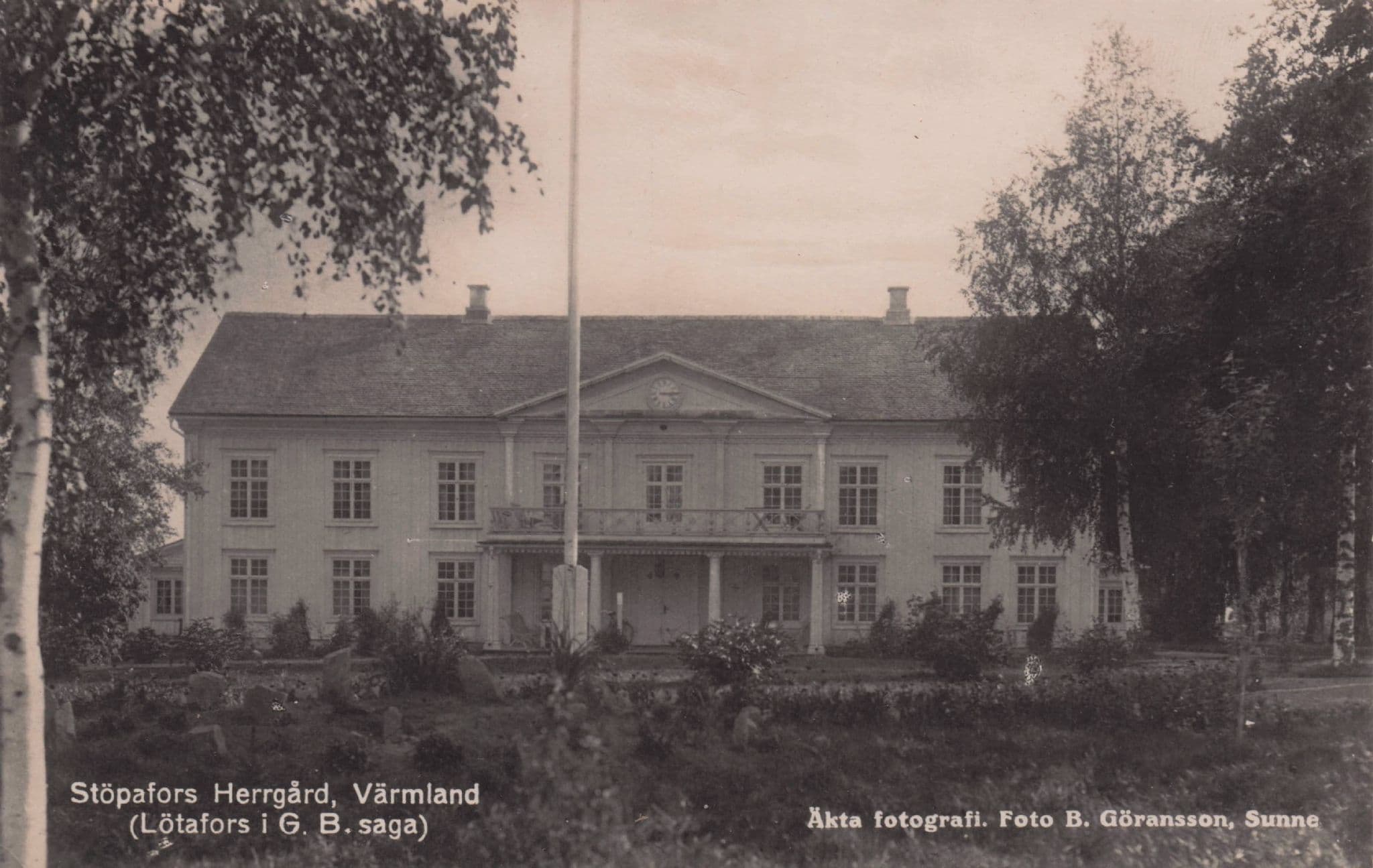 Stopafors Herrgard Varmland Fotografi Sweden Old RPC Postcard