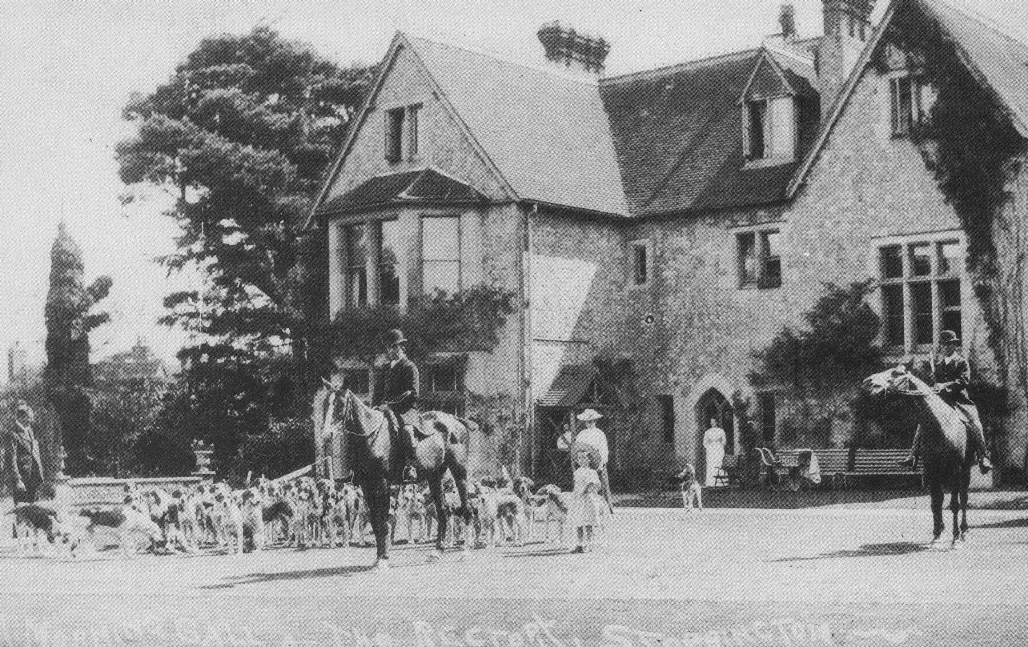 Storrington Rectory Old Fox Hunting Dogs History Sussex Postcard