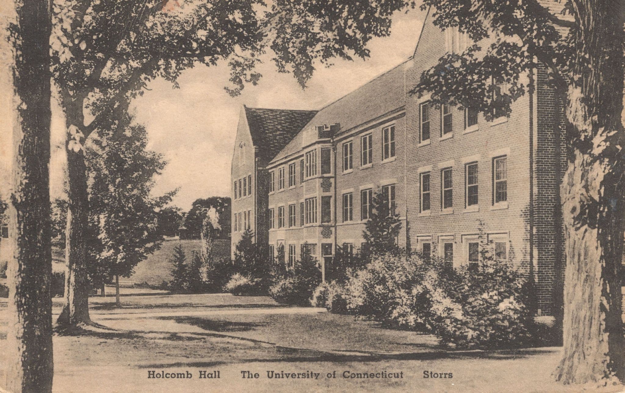 Storrs CT Holcomb Hall Connecticut State Cottage USA Postcard