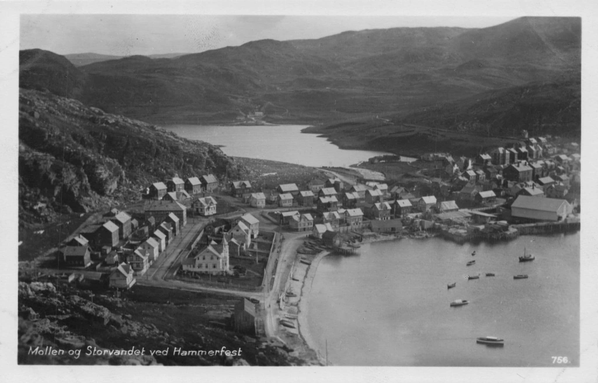 Storvandet Hammerfest Norway Old Real Photo Postcard