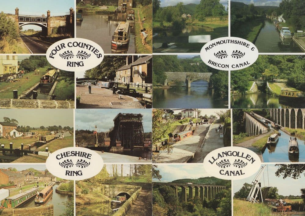 Stourport Monmouth Four Countries Welsh Canal Ring 4x Postcard s